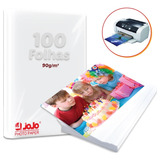 100 Folhas Papel Fotográfico Adesivo Glossy 90g A4 Premium