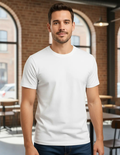 3 Pack Playera Optima Caballero Cuello Redondo - Blanca