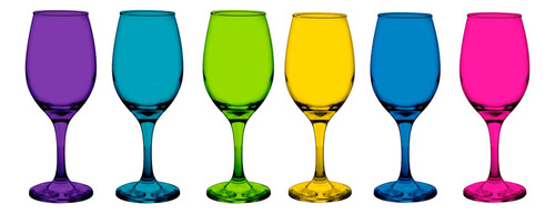 Set 6 Copas Cristal Vinotinto Rioja Full Color 386ml