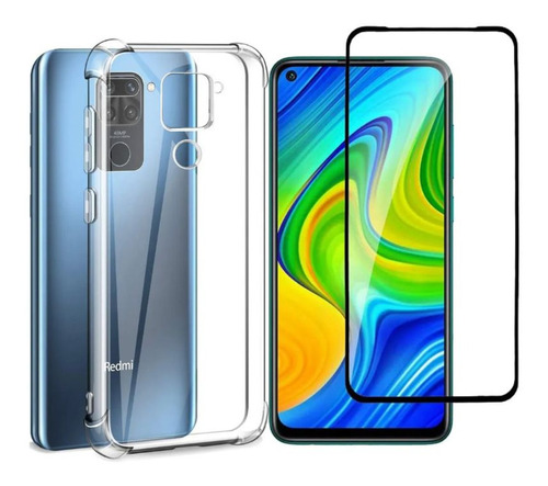 Capa Capinha Para Xiaomi Redmi Note 9 + Pelicula Vidro 3d