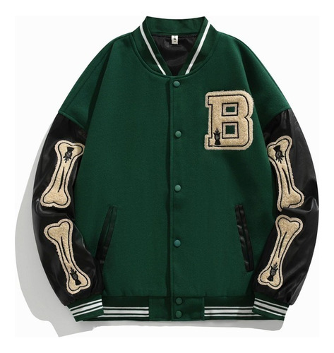 Jaqueta Bomber De Beisebol Harajuku Varsity Outerwear