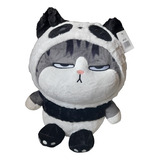 Peluche Gato Enojado Vestido De Panda Grande De 35 Cm 