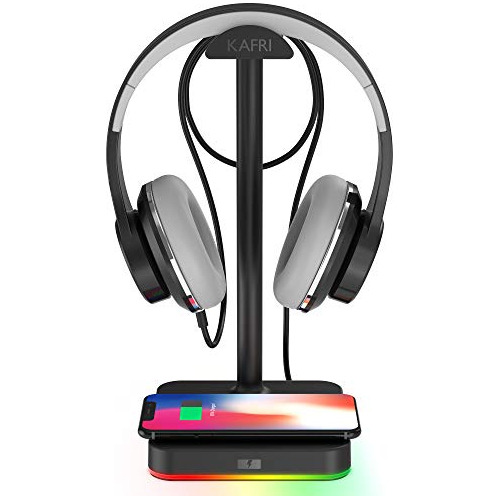 Soporte Auriculares Rgb Cargador Inalámbrico Soporte A...