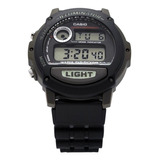 Reloj Casio Digital 5y W87h-1vh Hombre E-watch Correa Negro Bisel Negro Fondo Negro