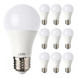 Kit 10 Lâmpada Led Bulbo 15w E27 Bivolt Branco Frio Ledo