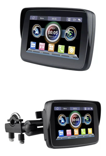 Navegador Gps Moto Central Multimidia Carplay Android Auto 