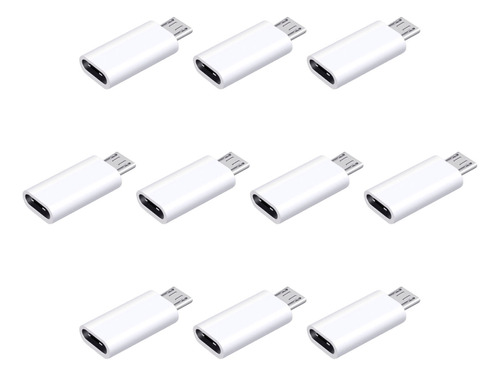 Paquete Lote 10 Adaptador Tipo C Hembra A Micro Usb V8 Macho