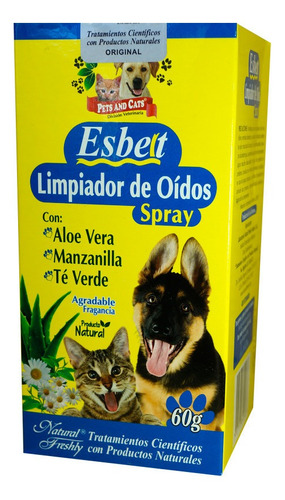 Limpiador De Oidos Esbelt Spray Perros Gatos Natural Freshly