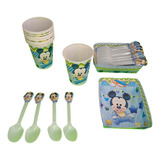 Kit Decoracion Infantil Mickey Mouse Bebe 24niños