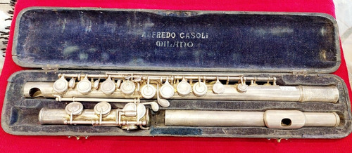 Flauta Plata Alfredo Casoli Milano Brevettato Ramponi