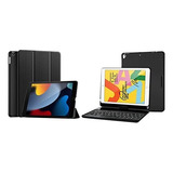 Funda Para iPad 10.2 2021 Modelo A2602 2 Pzas Color Negro