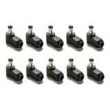 Kit 10 Conector Plug Dc Jack P4 Macho Pino 90 Graus 