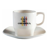 Taza De Café De Colombia Set 4 Puestos 240cc Pocillos Cocina