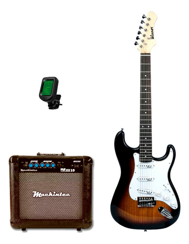 Guitarra Winner Wgs Sb Kit Com Amp E Afinador