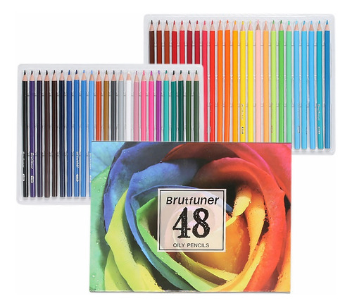 Lápices De Colore Aceitoso Profesionale Juego De 48 Colore