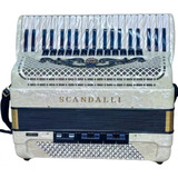 Acordeon Scandalli 120bx Gold Super Vi L Branca 13rg 4voz 