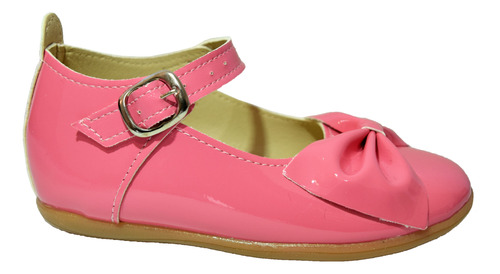 Zapato Charol De Niña O Bebe Moño Rosa Talla 13, 14, 15 Y 16