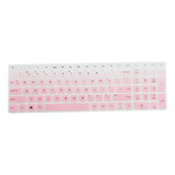 Silicone Notebook Keyboard Skin Rosa Claro 15,6 Polegadas