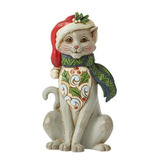 Figura Mini De Gato Jim Shore Para Navidad