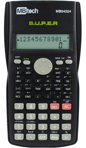 Calculadora Científica A Pilha 2 Linhas 10+2 Dígitos Mb543