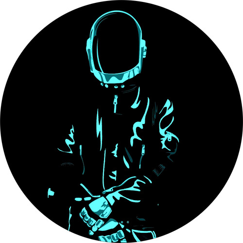 Daft Punk Slipmat Paño Giradiscos Bandejas Material Latex