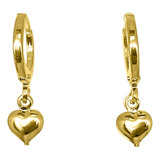 Aros Argolla Corazón Colgante Enchapado Oro 18k