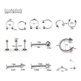 X9 Piercing De Acero Inoxidable, 5 Modelos 2 Medidas