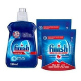 Kit Finish 2 Detergente Power Ball + Secante Lava Louça