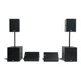 Kit Mark Audio Caixa Ativas + Subs Ativos Cor Preto 110v/220v (bivolt)