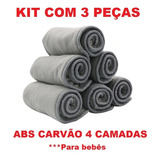 3 Absorventes P/fralda Ecológica Carvão De Bambu 4 Camadas