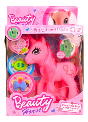 Juguete Pony Con Pelo Y Accesorios Para Peinar Little Pony