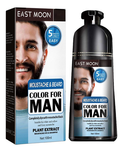 Em Tinte Pintura Para Barba Y Bigote Hombre, Color Negro.