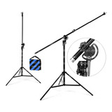 Tripé Braço Girafa Para Softbox Led Flash 370cm Greika 8kg