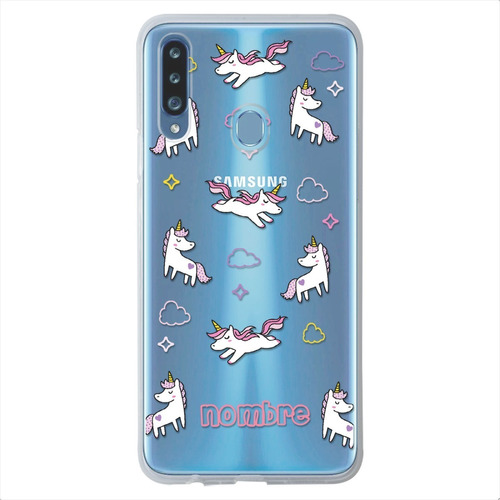 Funda Para Samsung Galaxy Unicornio Personalizada Tu Nombre