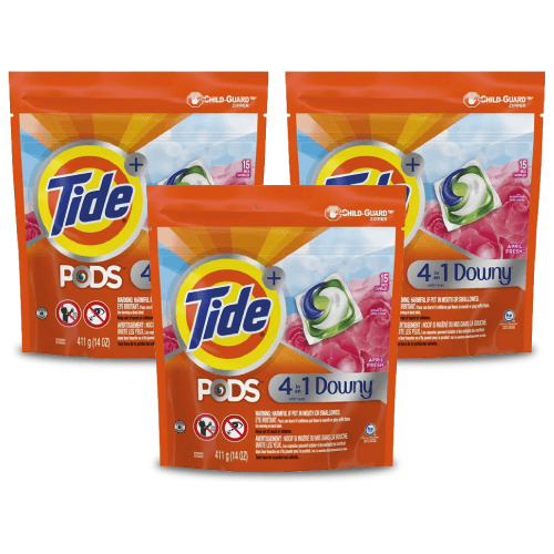 Tide Pods Downy Detergente En Capsulas 3 X 15 Unid