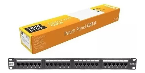 Patch Panel Cat6 T568a/b 24 Portas Rj-45 Rack 1u Servidor