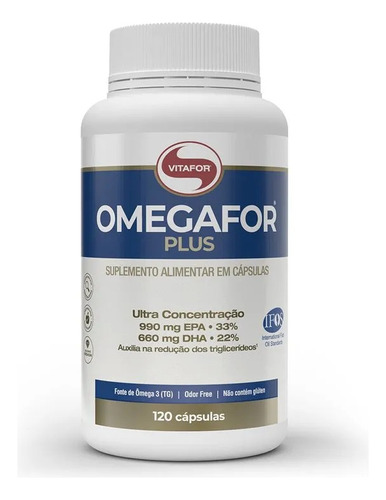 Vitafor Ômega 3 Omega For Plus Pote 120 Cápsulas Omegafor