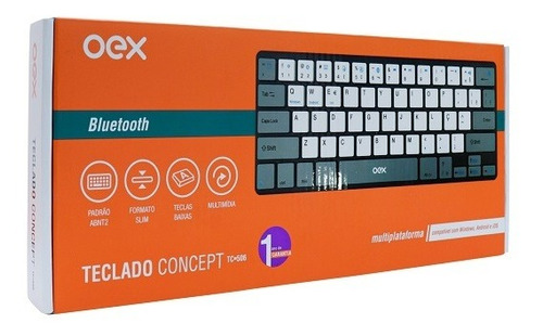 Teclado Bluetooth Concept Multimídia Padrão Abnt2