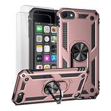 Funda Protectora Rosa Con Micas Compatible Con iPod Touch 7