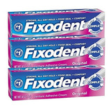 Set De 3 Crema Adhesivo De Dentadura Original Fixodent