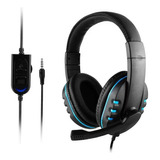 Auricular Gamer Microfono Cable Reforzado + Ficha Adaptadora