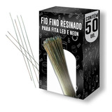 Kit 50 Fio Fino Cabinho Resinado Para Fita Led E Neon - 5cm