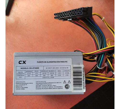 Cx Dx-atx600 Fuente De Alimentación Para Pc 600w