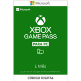 Xbox Game Pass Pc 1 Mês Código De 25 Dígitos Brasil