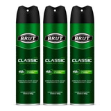 Kit Desodorante Brut Classic Men Original 150ml 3und