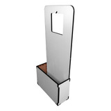 Carregador Celular Suporte Parede Tomada Mdf Branco Gravado