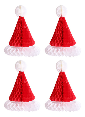 Pompones De Papel Navideños Para Sombreros De Navidad, 4 Uni