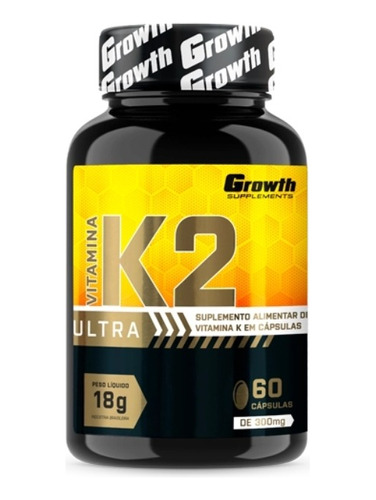 Vitamina K2 Ultra 60 Cápsulas Original - Growth Supplements