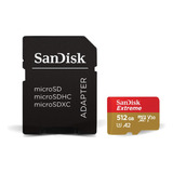 Cartao Memoria Sandisk Micro Sdxc Extreme A2 190mb/s 512gb