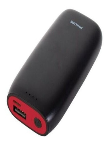 Bateria Portatil Philips Power Bank 4ooo Mah, Black/red